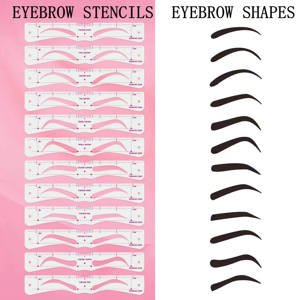 Grooming Shaping Balanced Template Eyebrow Makeup Magic Eye Brow Class Drawing Guide Eyebrow Stencil Card Template Helper